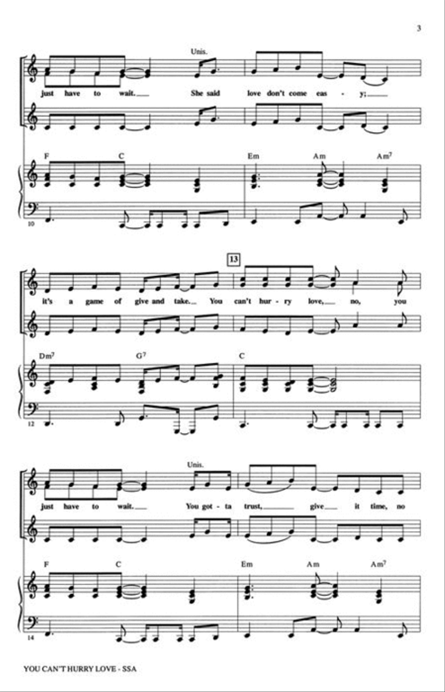 You Can't Hurry Love You Can't Hurry Love SSA scores gallery preview page 4