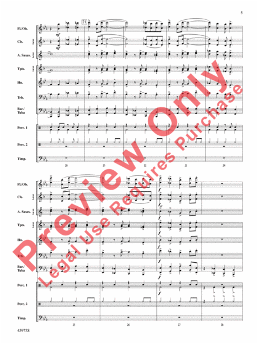 Trampoline Jump Concert Band scores gallery preview page 6