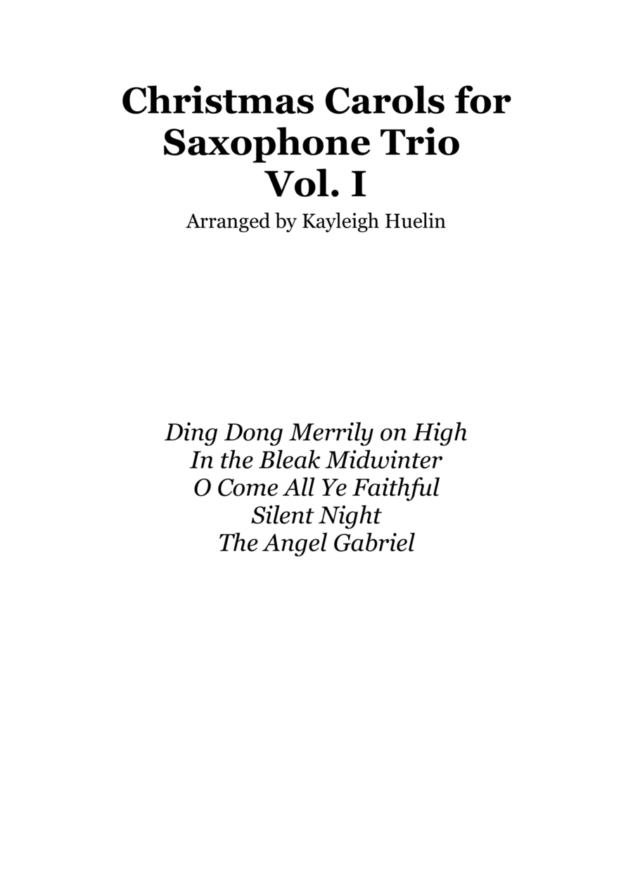Christmas Carol Selection vol. 1 for SAT/AAT saxophone trio SAT scores gallery preview page 1