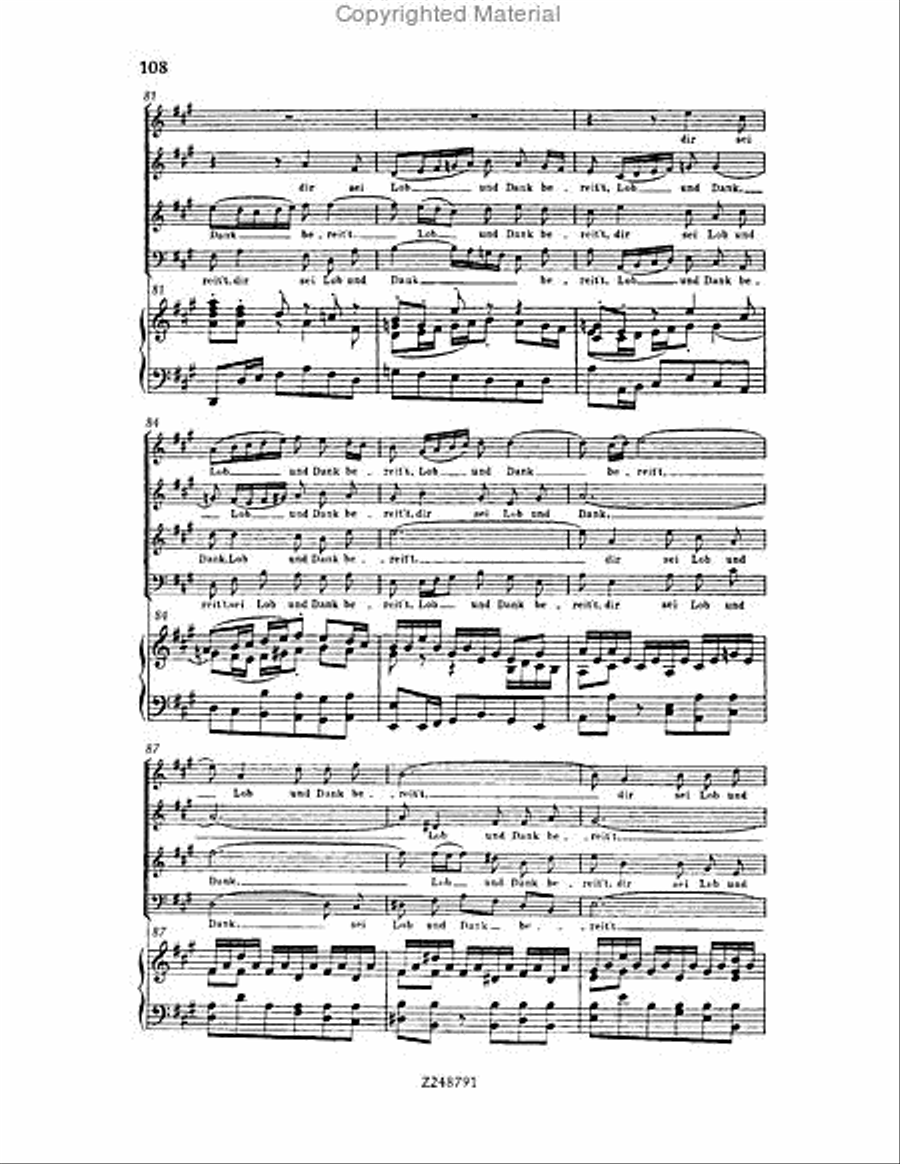 Christmas Oratorio, BWV 248 Choir scores gallery preview page 107