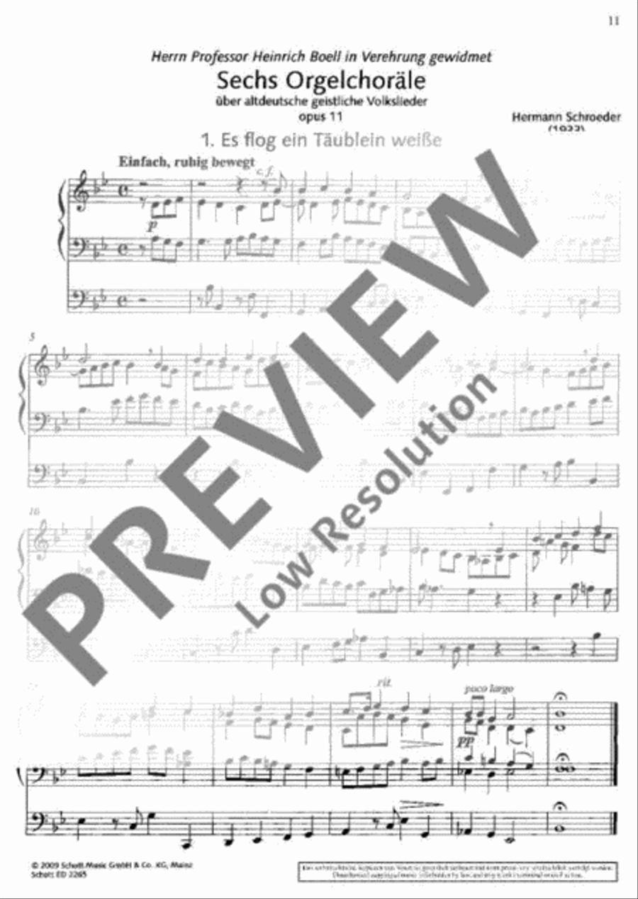 Six Organ Chorales Organ scores gallery preview page 12