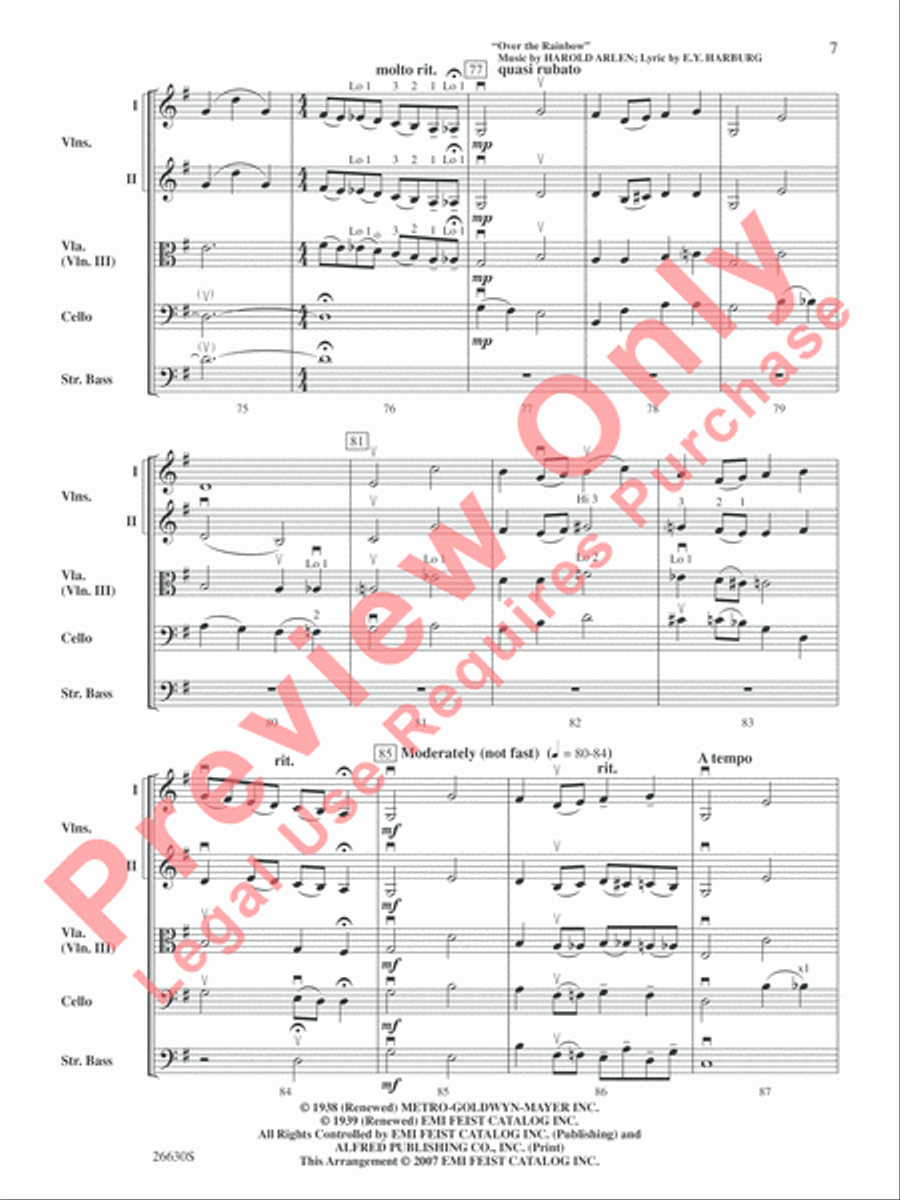 Follow the Rainbow Follow the Rainbow String Orchestra scores gallery preview page 8