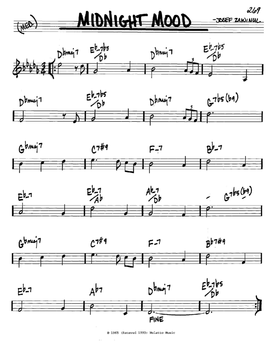 Midnight Mood Midnight Mood C Instrument scores gallery preview page 1