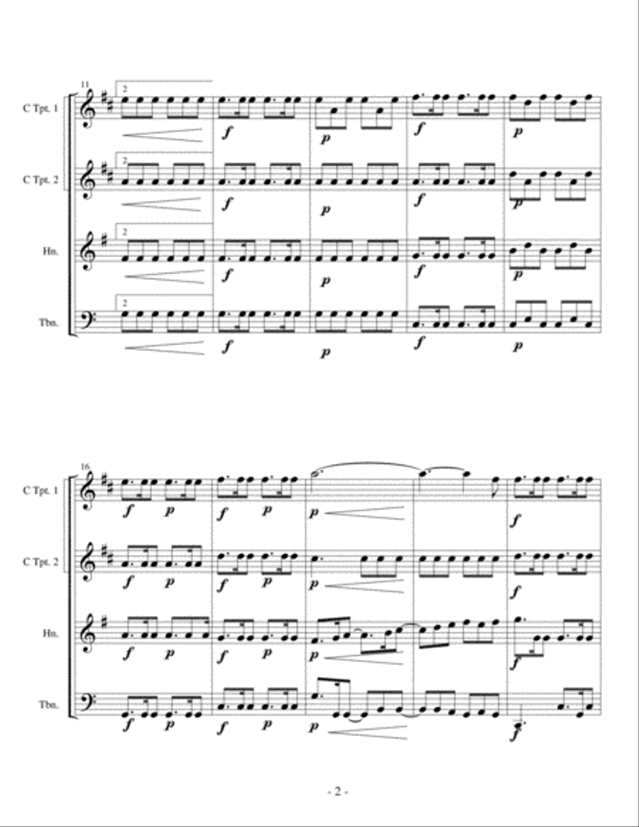 Sonata di Caccia a Spineto - Hunt Music Brass Ensemble scores gallery preview page 2