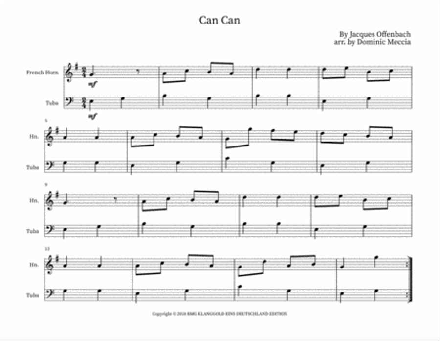 Can Can Brass Duet scores gallery preview page 1