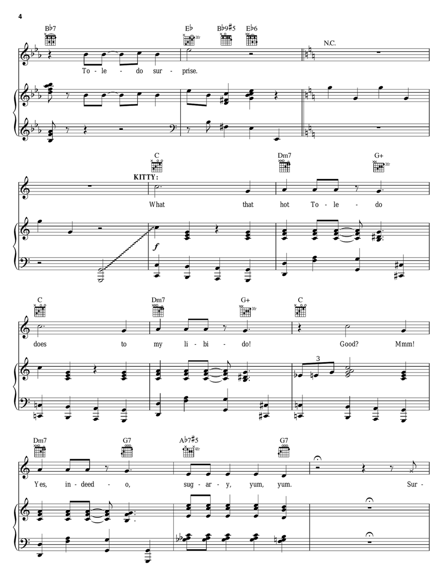 Toledo Surprise Piano, Vocal, Guitar scores gallery preview page 4