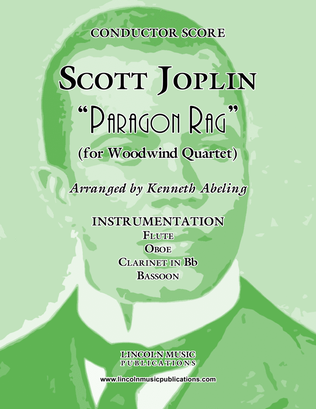 Book cover for Joplin - “Paragon Rag” (for Woodwind Quartet)