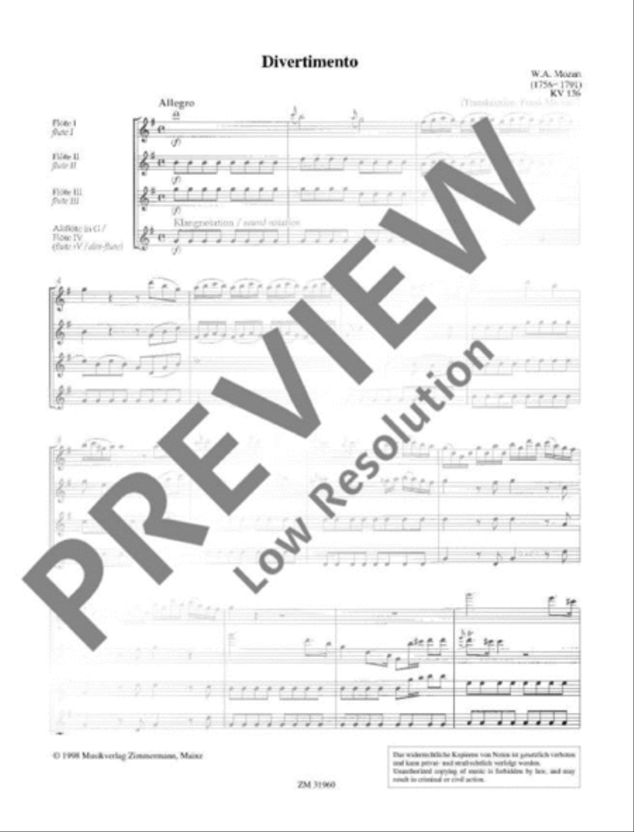 Divertimento Flute Trio scores gallery preview page 3