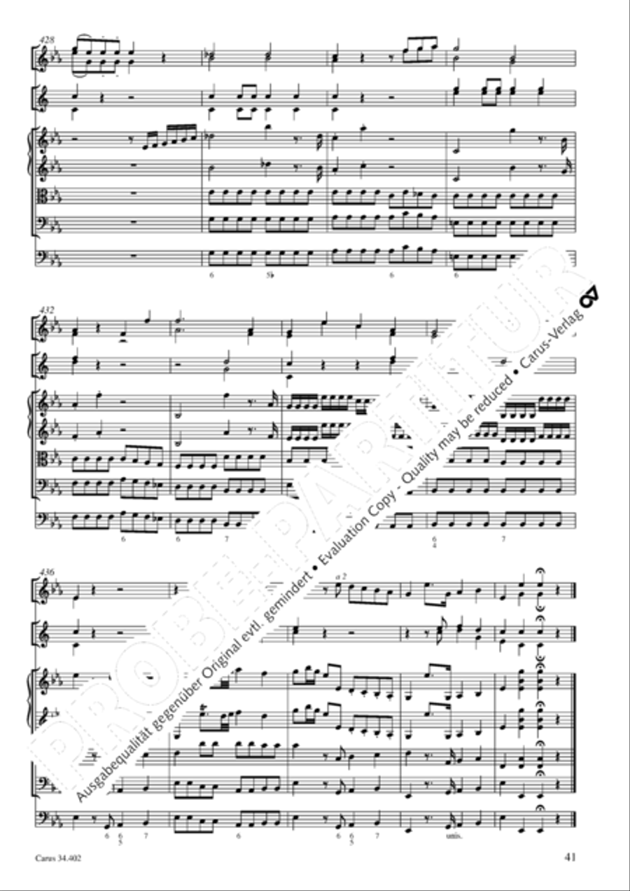 Concerto grosso for cembalo or piano Horn scores gallery preview page 42