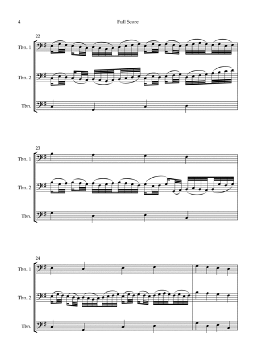Canon - Johann Pachelbel (Wedding/Reduced Version) for Trombone Trio Trombone Trio scores gallery preview page 4