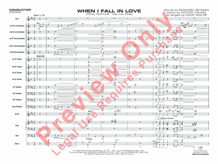 When I Fall in Love (score only)