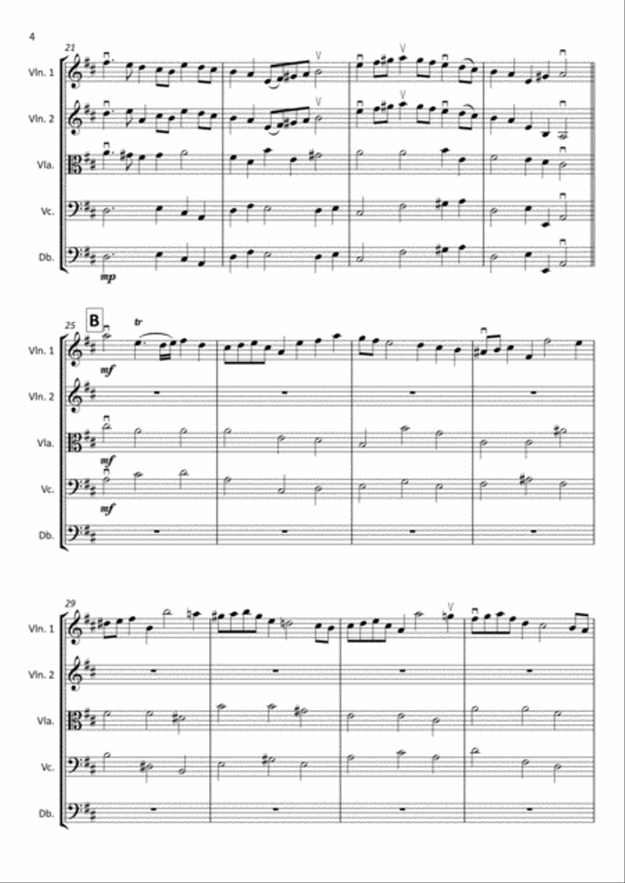 Hornpipe - Handel HWV 356 String Orchestra scores gallery preview page 4