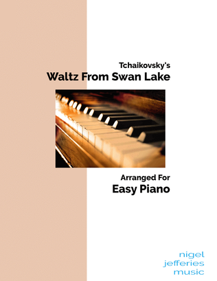 Book cover for Waltz from Swan Lake arranged for easy piano