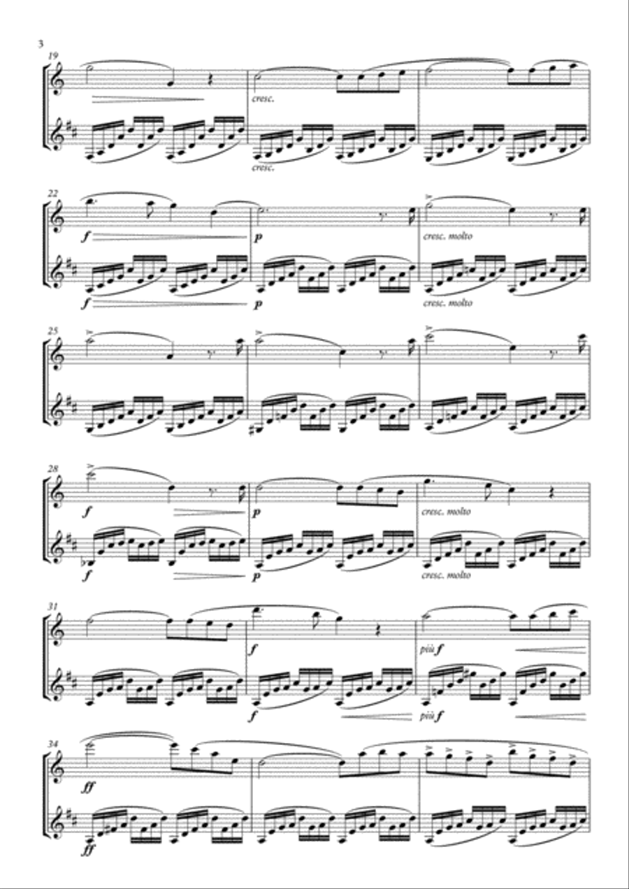 Ave Maria arranged for Flute & Clarinet Duet Woodwind Duet scores gallery preview page 4