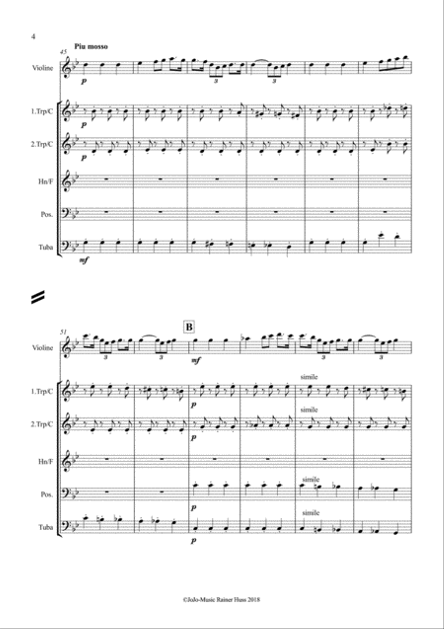 J.S.Svendsen Romanze Brass Ensemble scores gallery preview page 5