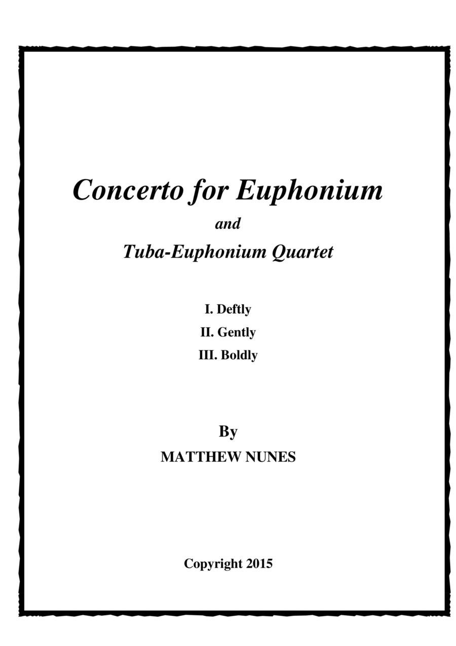 Concerto for Euphonium and Tuba-Euphonium Quartet Brass Quartet scores gallery preview page 1