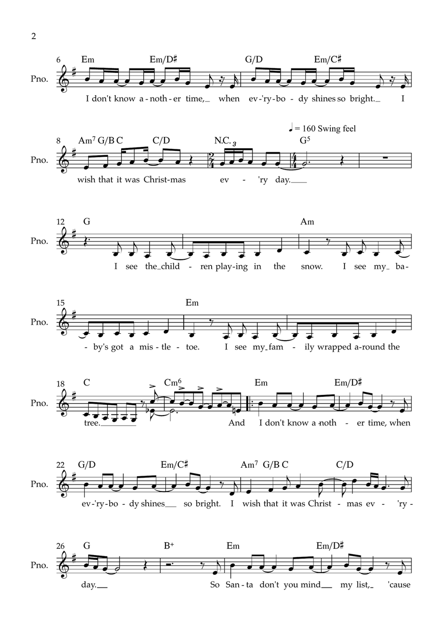Christmas Everyday Piano scores gallery preview page 2
