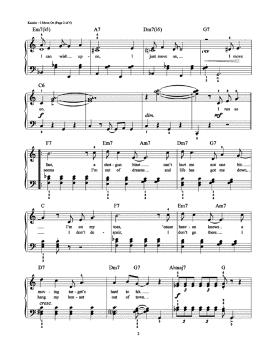 I Move On Easy Piano scores gallery preview page 2
