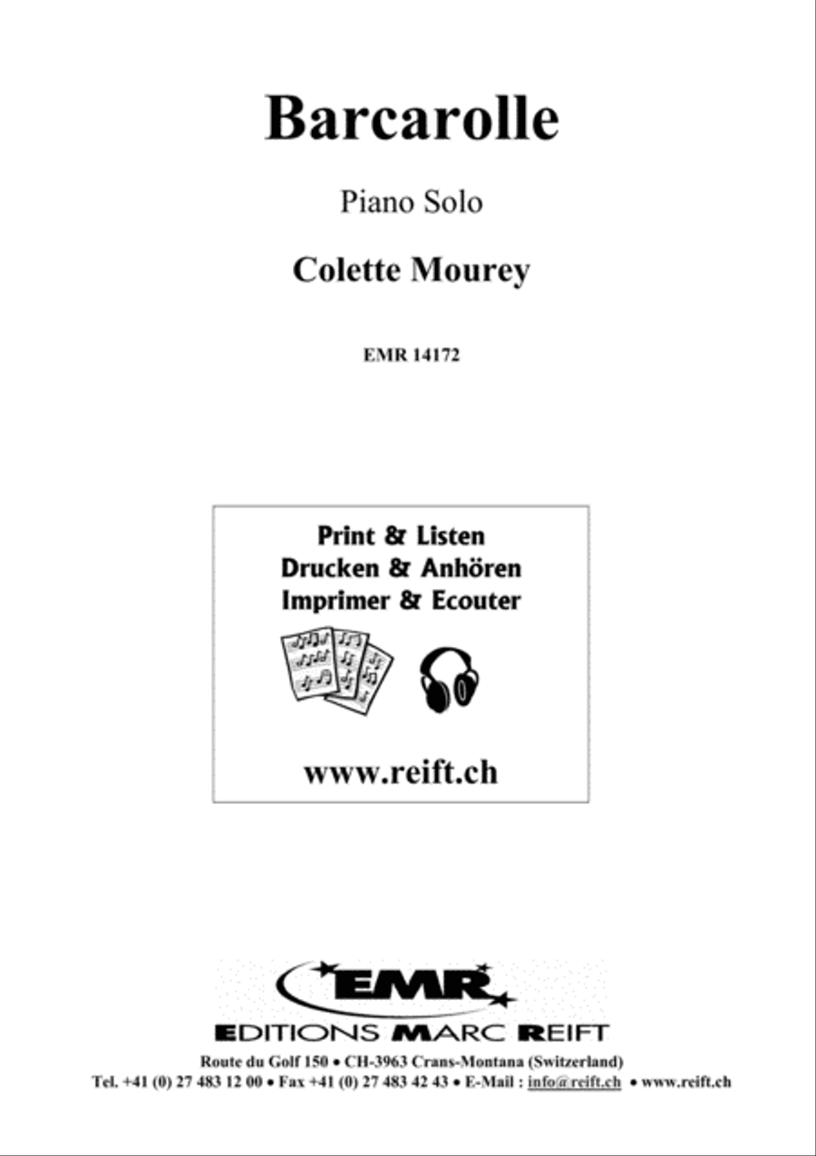 Barcarolle Piano Solo scores gallery preview page 2