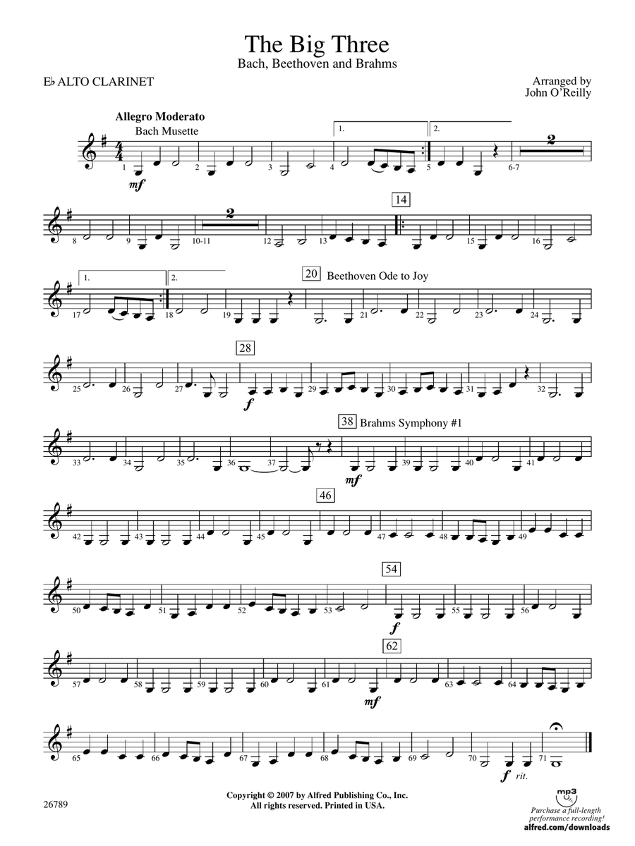 The Big Three: E-flat Alto Clarinet