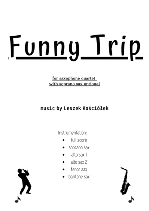 Book cover for Funny Trip (saxophone quartet)
