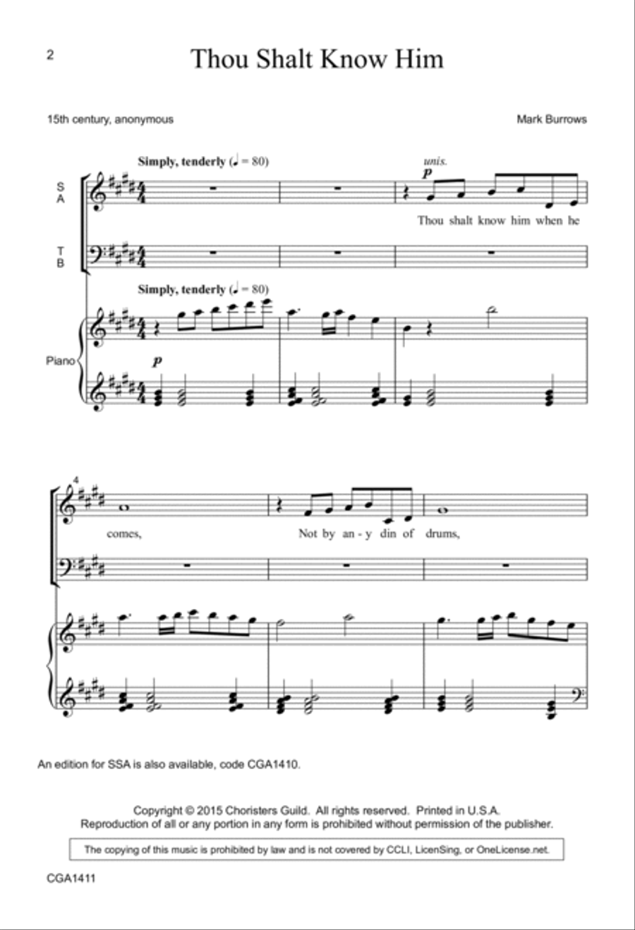 Thou Shalt Know Him 3-Part scores gallery preview page 2