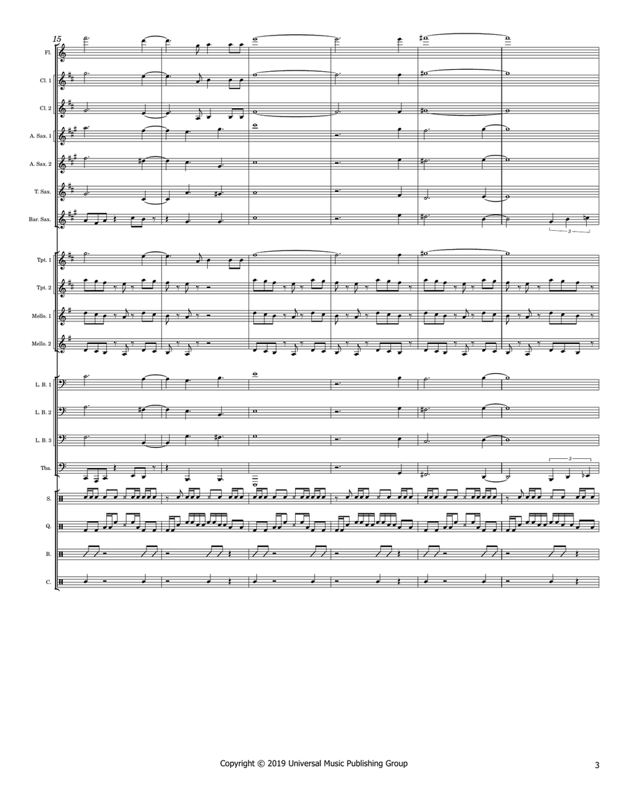 Mo Bamba Marching Band scores gallery preview page 3