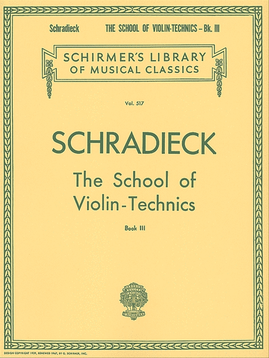 School of Violin Technics – Book 3