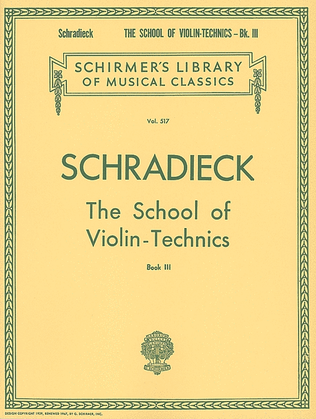 Book cover for School of Violin Technics – Book 3