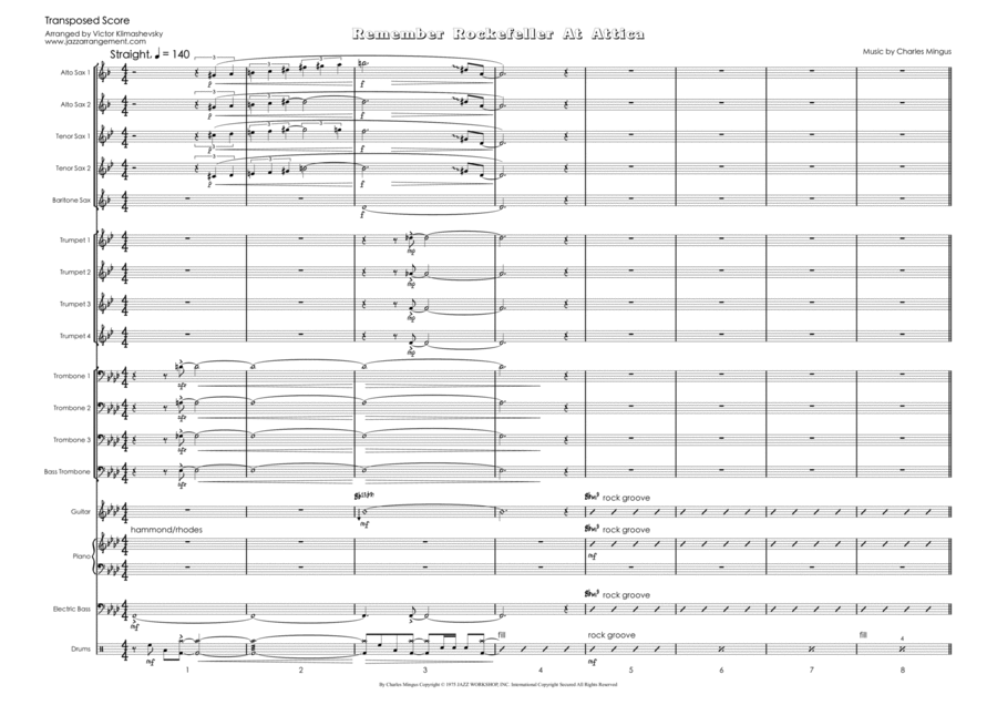 Remember Rockefeller At Attica Jazz Ensemble scores gallery preview page 1