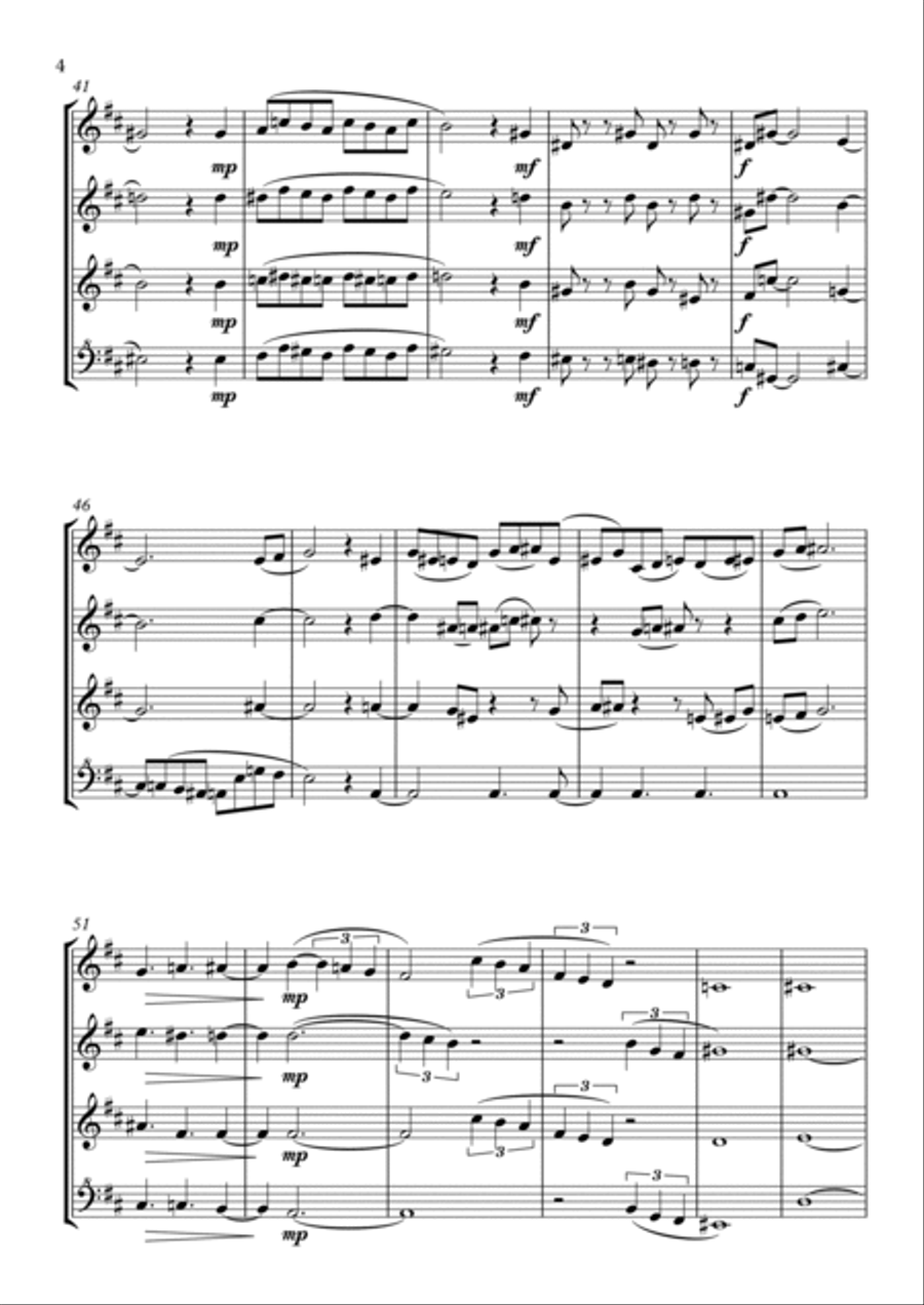 Presto for Recorder Quartet Chamber Music scores gallery preview page 4