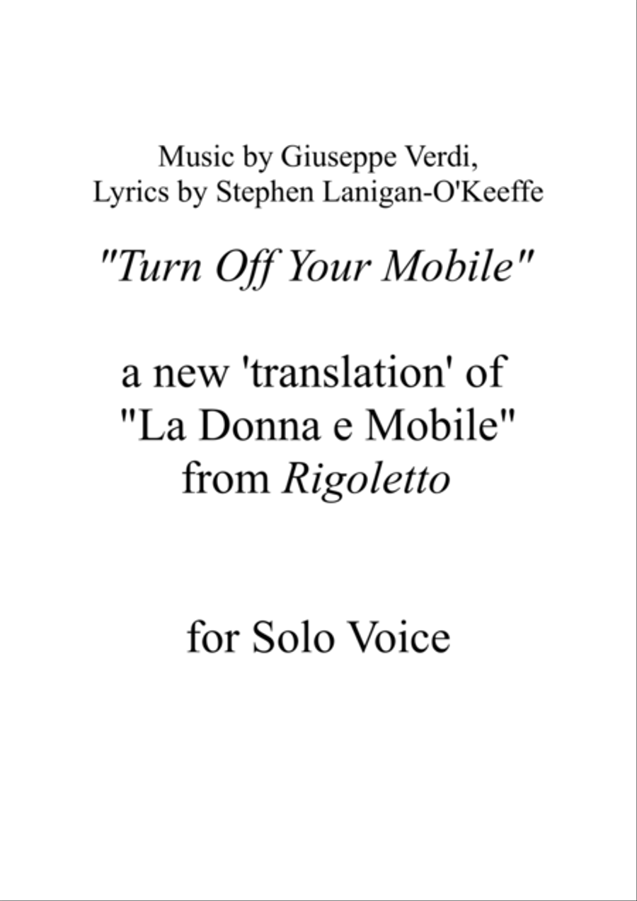 Turn Off Your Mobile (