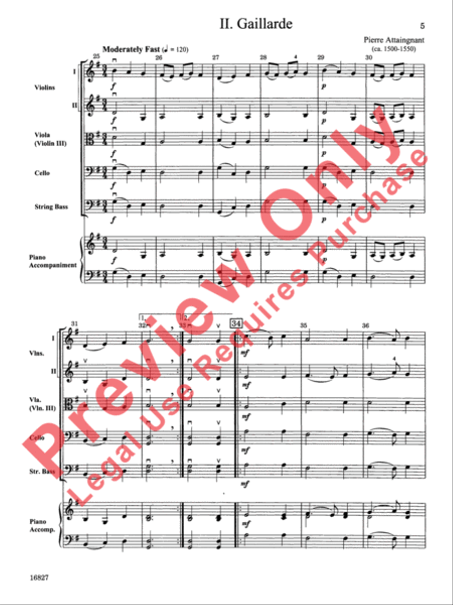 Renaissance Suite String Orchestra scores gallery preview page 6