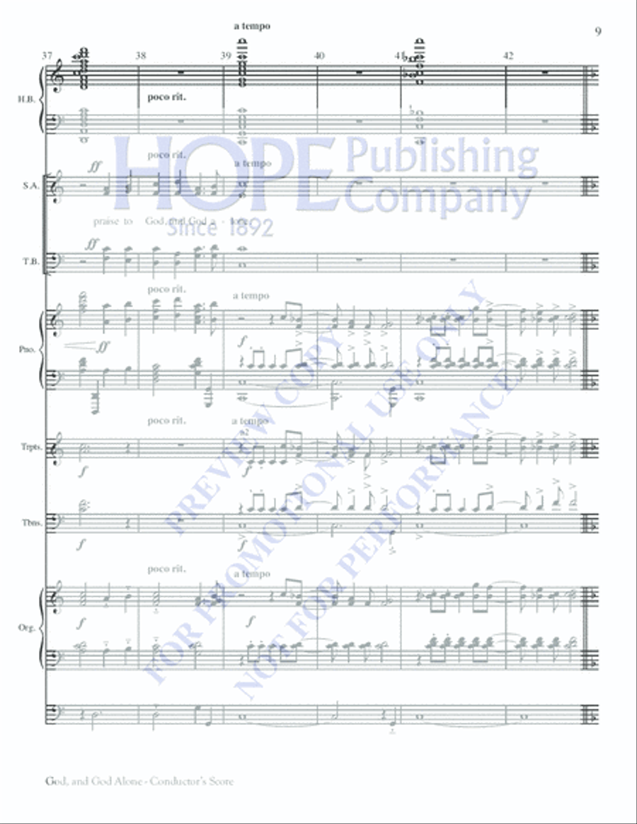 God, and God Alone Choir scores gallery preview page 9