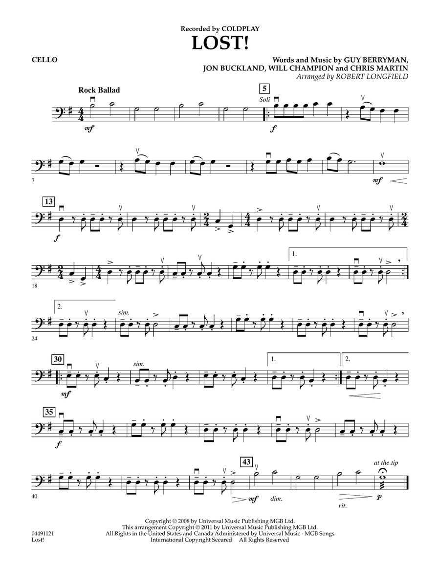 Lost! - Cello Orchestra scores gallery preview page 1