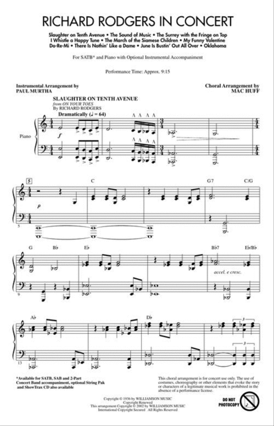Richard Rodgers in Concert (Medley) 4-Part scores gallery preview page 3