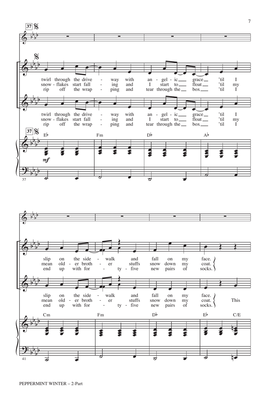 Peppermint Winter 2-Part scores gallery preview page 5