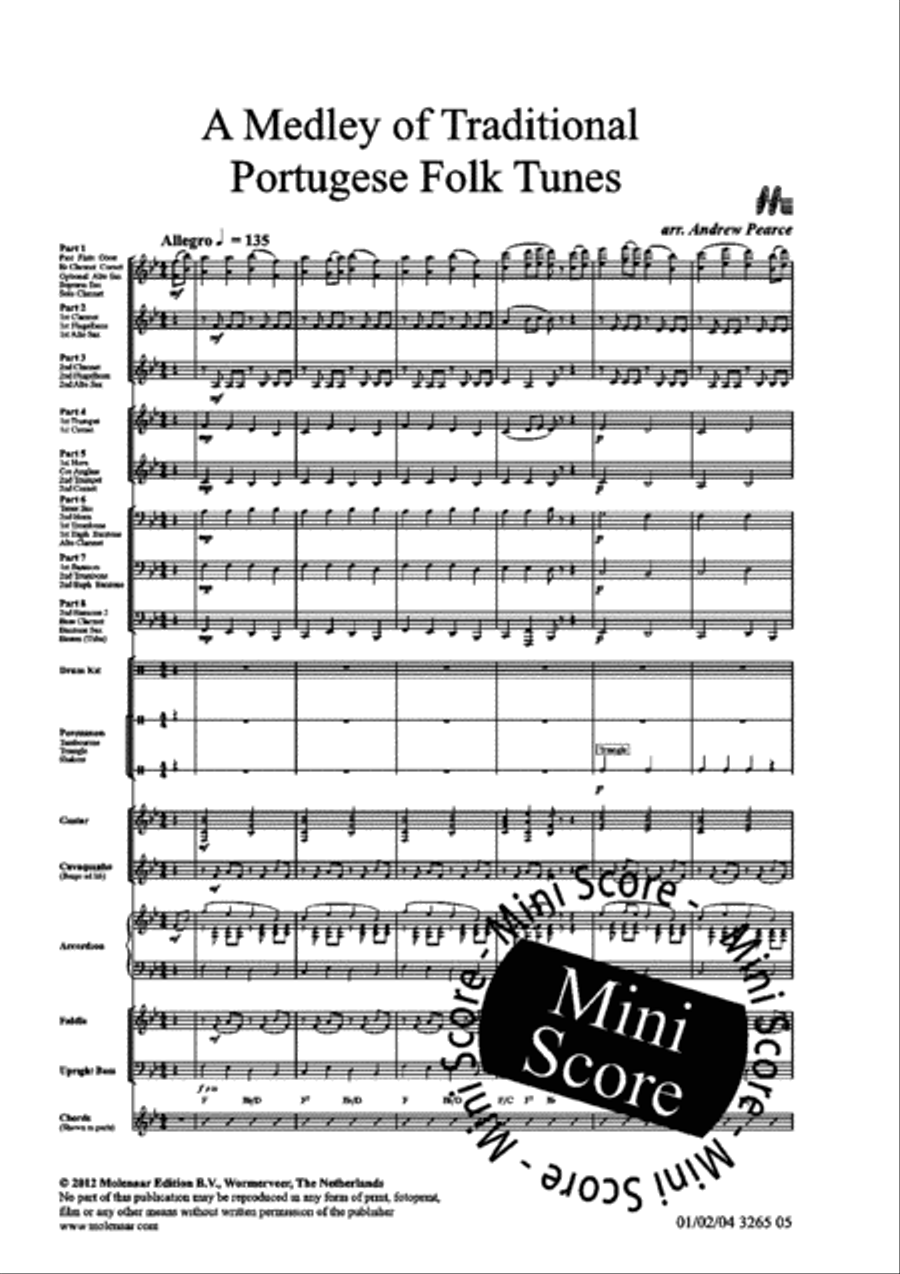 Traditional Portugese Folk Tunes Concert Band scores gallery preview page 7