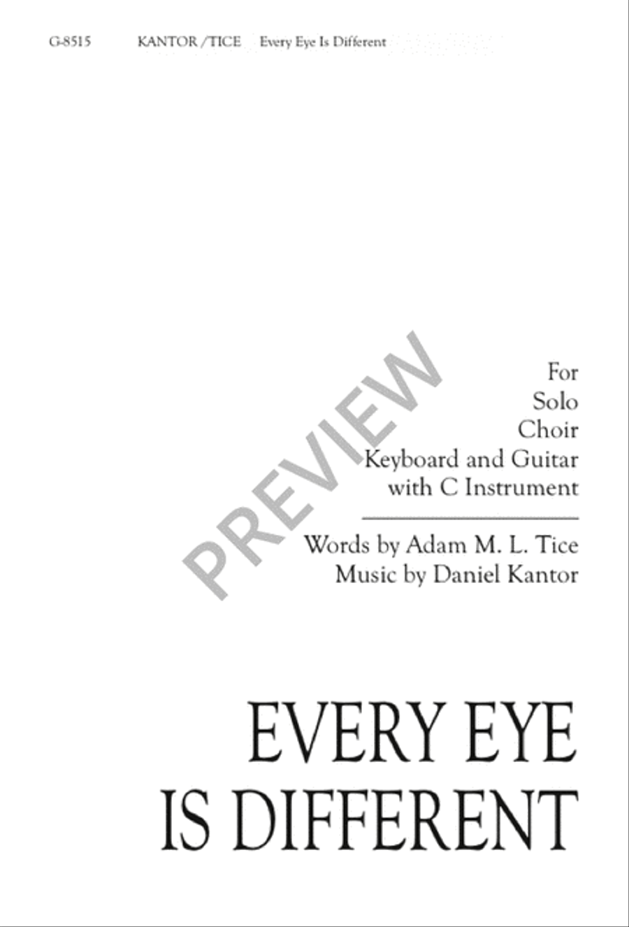 Every Eye Is Different 4-Part scores gallery preview page 2