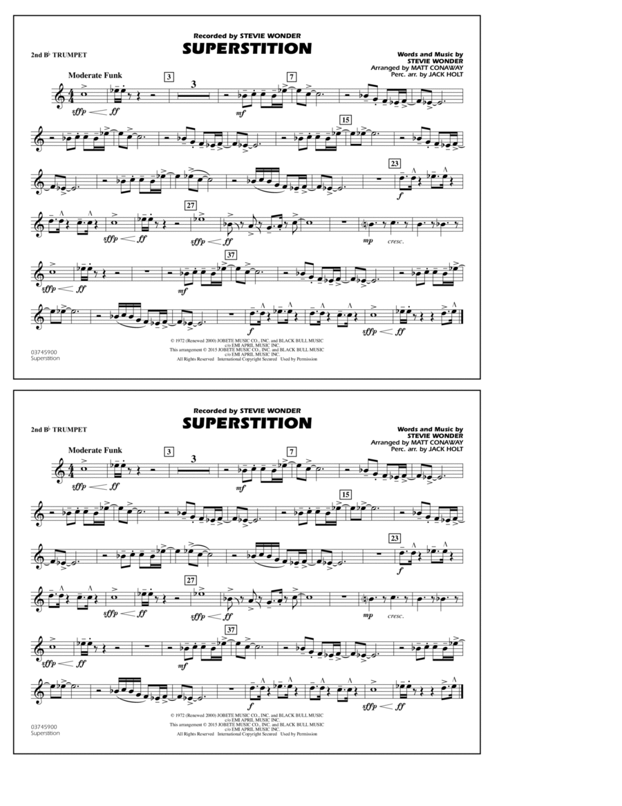 Superstition - 2nd Bb Trumpet