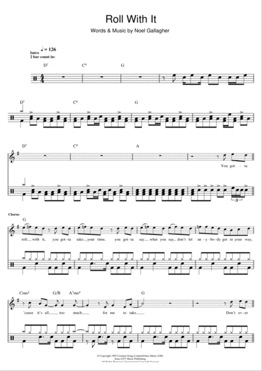 Roll With It Drums scores gallery preview page 1