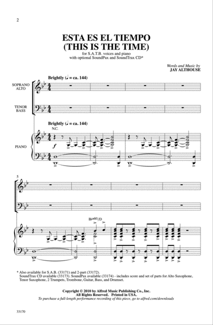 Esta Es el Tiempo Esta Es el Tiempo 4-Part scores gallery preview page 2