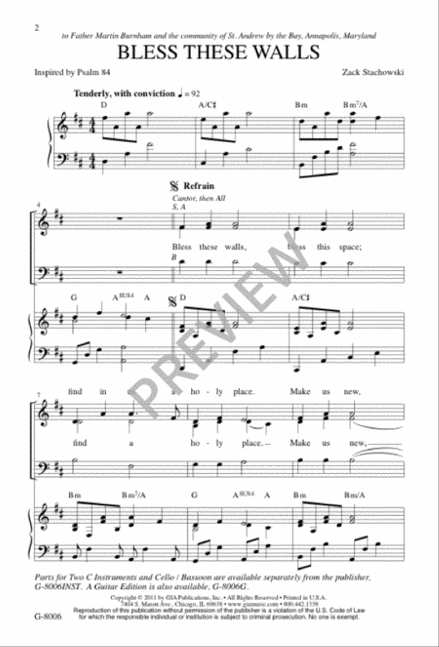Bless These Walls 3-Part scores gallery preview page 2