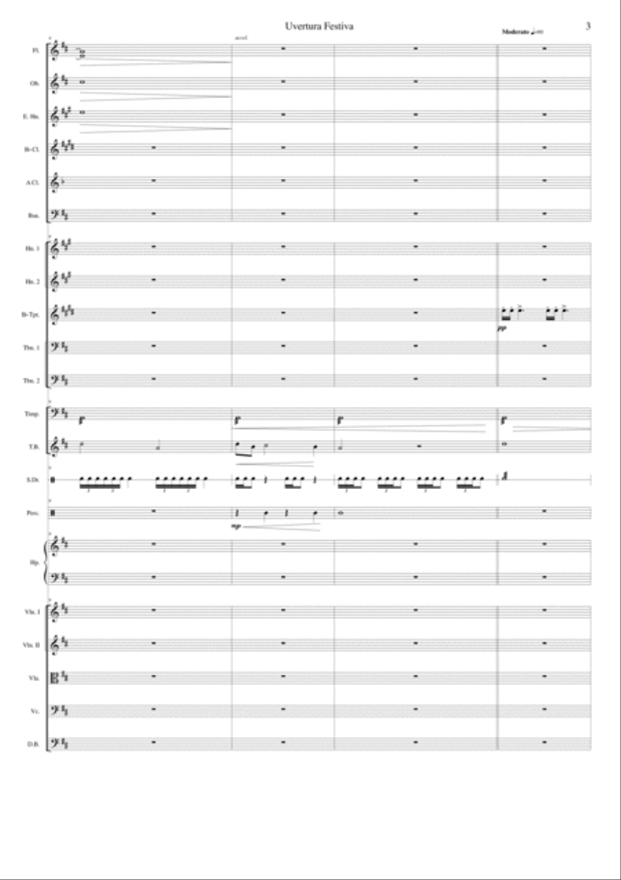 Festive Overture Full Orchestra scores gallery preview page 3