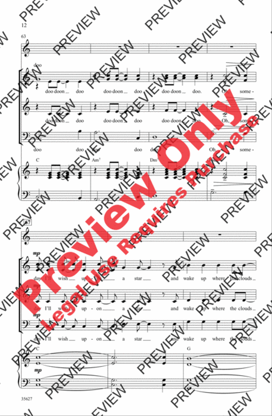 Over the Rainbow Over the Rainbow 3-Part scores gallery preview page 12