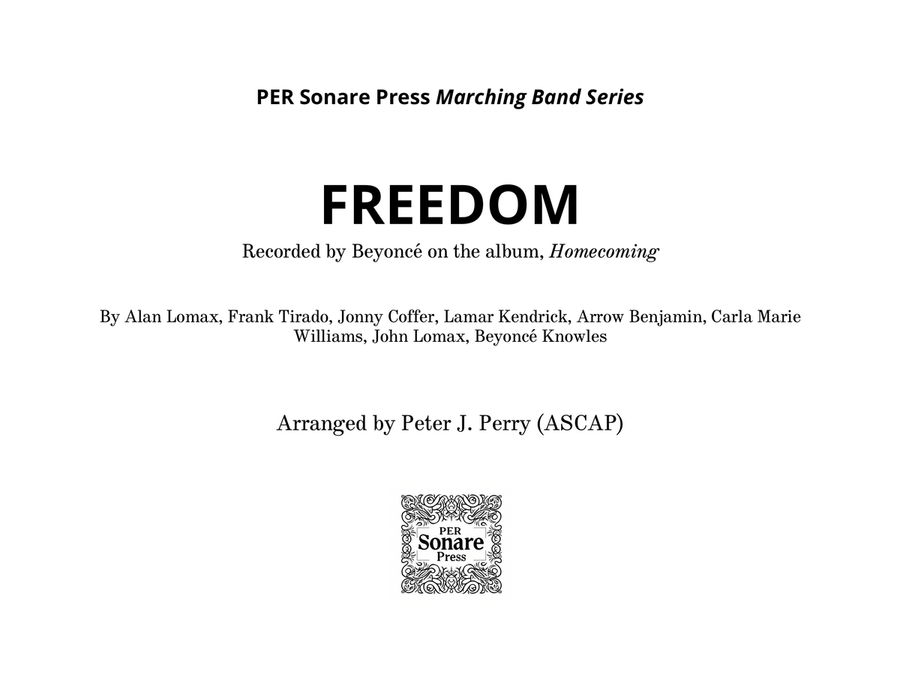 Freedom Freedom Marching Band scores gallery preview page 1