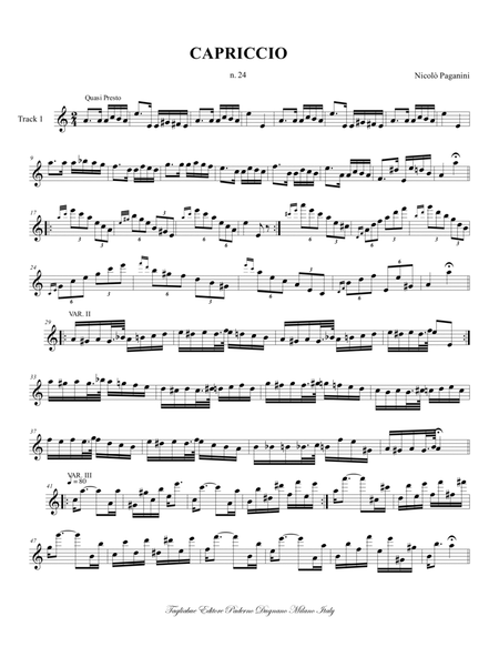 Paganini, CAPRICCIO No. 24 image number null