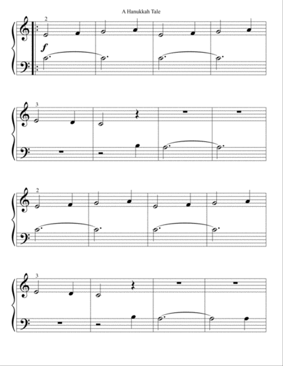 A Hanukkah Tale Easy Piano scores gallery preview page 3