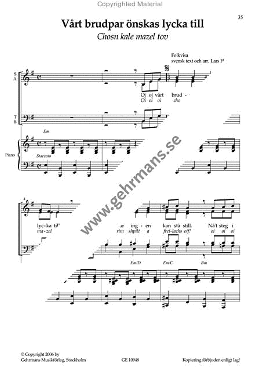 Kom och sjung en visa Kom och sjung en visa 4-Part scores gallery preview page 9