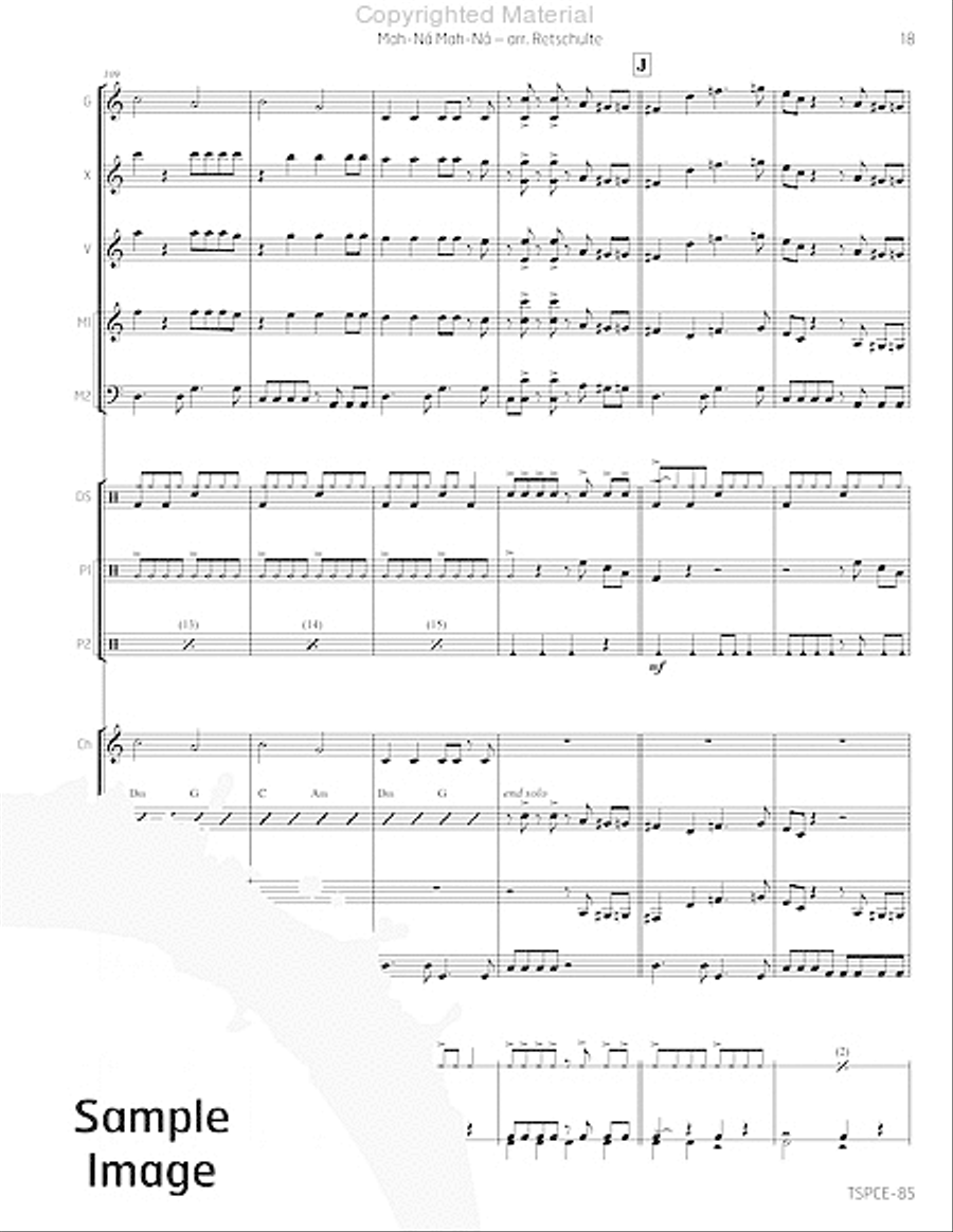 Mah-Na Mah-Na Percussion Ensemble scores gallery preview page 22